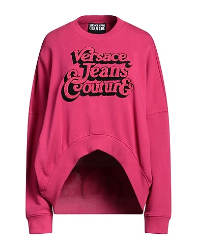 VERSACE JEANS COUTURE Sweatshirt Fuchsia 100% Cotton, Elastane