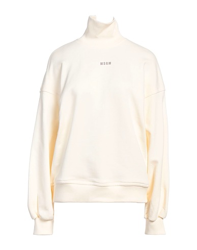 MSGM Felpa Panna 100% Cotone