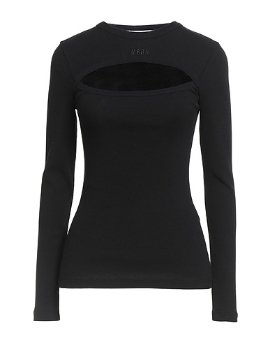 MSGM T-shirt Black 95% Cotton, 5% Elastane