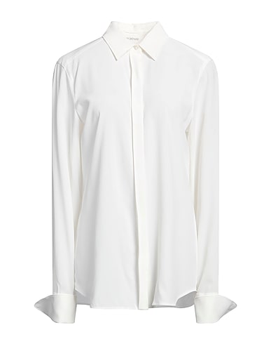SPORTMAX Solid color shirts & blouses White 84% Acetate, 10% Silk, 6% Elastane