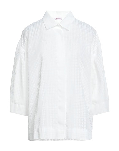ROSSOPURO Solid colour shirts & blouses White 55% Cotton, 45% Polyester