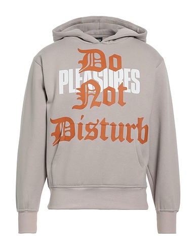 PLEASURES Hooded track jacket  Light grey 70% Cotton, 30% Polyester