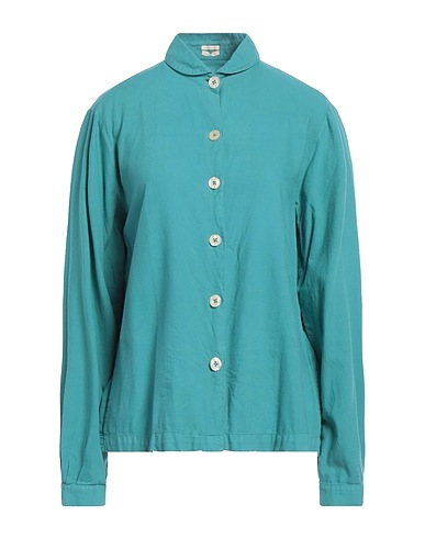 MASSIMO ALBA Solid colour shirts & blouses Turquoise 60% Viscose, 40% Cotton