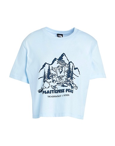 THE NORTH FACE T-Shirt W NATURE S/S TEE
 Himmelblau 100% Baumwolle