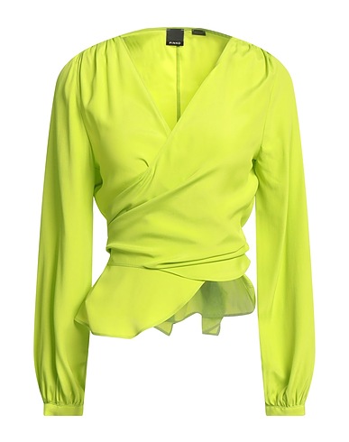 PINKO Top Lime green 76% Acetate, 24% Silk