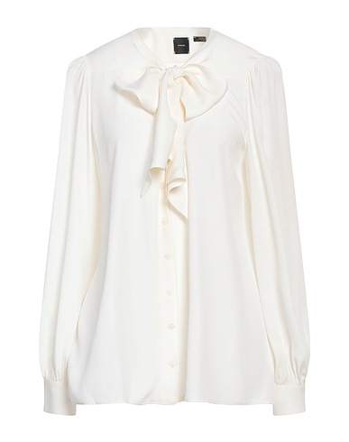 PINKO Solid color shirts & blouses White 76% Acetate, 24% Silk