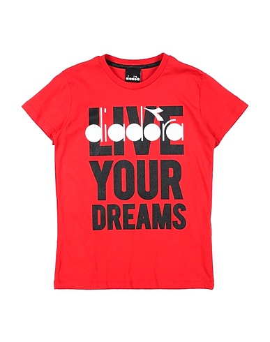 DIADORA T-shirt Red 100% Cotton