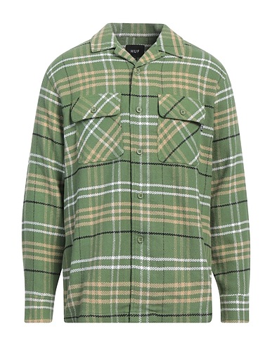 HUF チェック柄シャツ グリーン コットン 100%