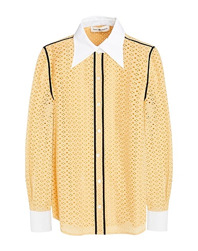 TORY BURCH Patterned shirts & blouses Yellow 100% Cotton