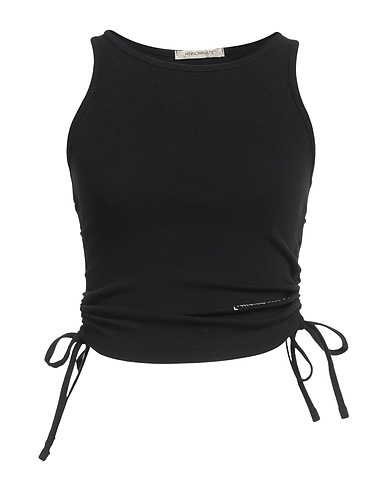 HINNOMINATE Tank top Black 97% Cotton, 3% Elastane