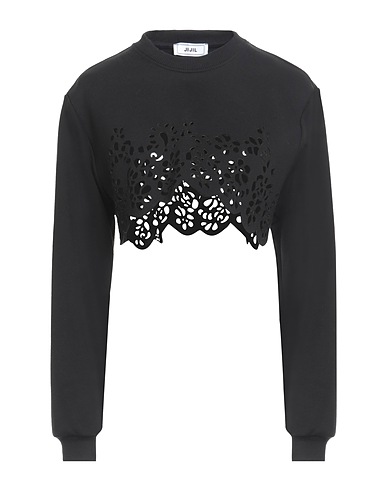 JIJIL Sweatshirt Black 88% Cotton, 12% Polyester