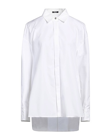 VERSACE Solid colour shirts & blouses White 100% Cotton