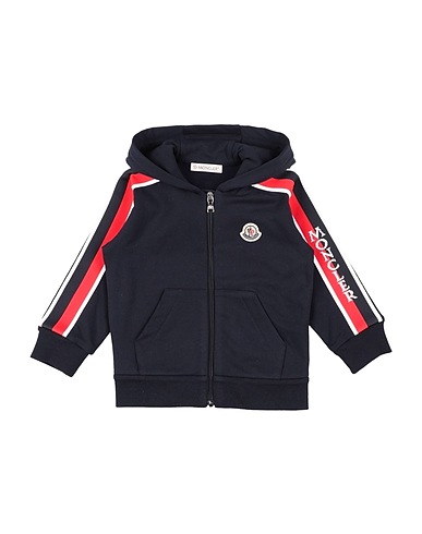 MONCLER Hooded sweatshirt Midnight blue 95% Cotton, 5% Elastane