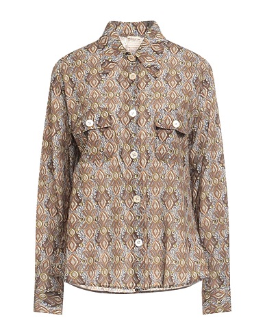 MASSIMO ALBA Patterned shirts & blouses 92% Cotton, 8% Cashmere