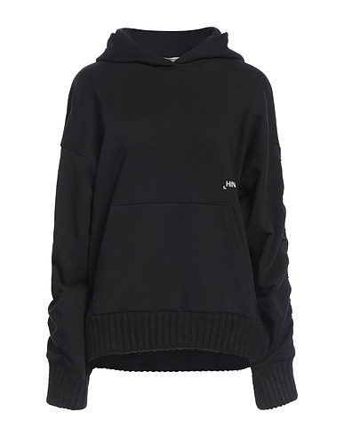 HINNOMINATE Hooded track jacket  Black 100% Cotton, Elastane