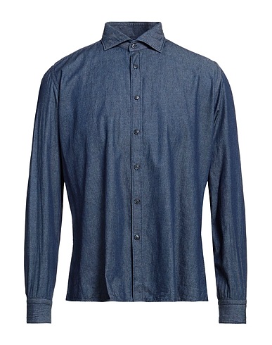 BRANCACCIO Denim shirt Blue 100% Cotton
