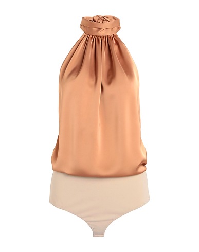 PHILOSOPHY di LORENZO SERAFINI TOPWEAR Camel 100% Polyester, Polyamide