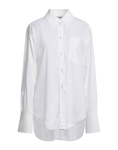 MOSCHINO JEANS Solid color shirts & blouses BIANCO 100% Cotton