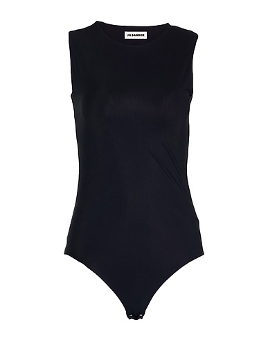 JIL SANDER TOPWEAR Black 74% Polyamide, 26% Elastane