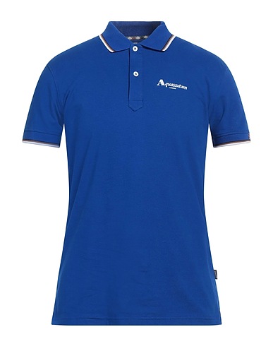 AQUASCUTUM ACTIVE Polo shirt Blue 96% Cotton, 4% Elastane