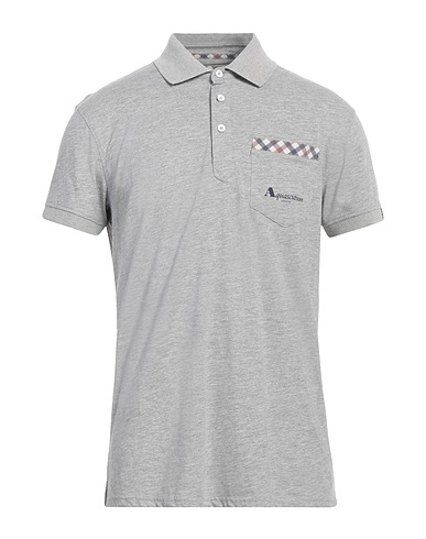 AQUASCUTUM ACTIVE Polo shirt Light grey 60% Cotton, 40% Polyester