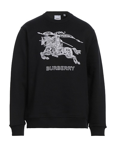 BURBERRY PRORSUM Sweatshirt Black 100% Cotton, Elastane