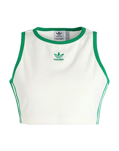 ADIDAS ORIGINALS Top TERRY CROP TANK Off white 80% Recycled cotton, 20% Recycled polyester