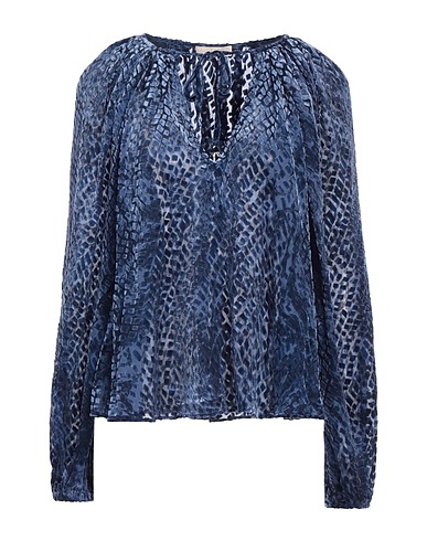 ULLA JOHNSON Top Bleu pétrole 80% Viscose, 20% Soie