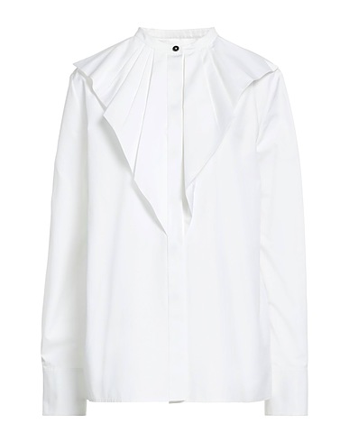 JIL SANDER Solid color shirts & blouses White 100% Cotton