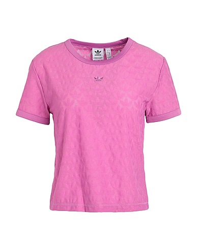 ADIDAS ORIGINALS T-shirt LACE CROP TEE
 Mauve 83% Recycled polyamide, 17% Elastane