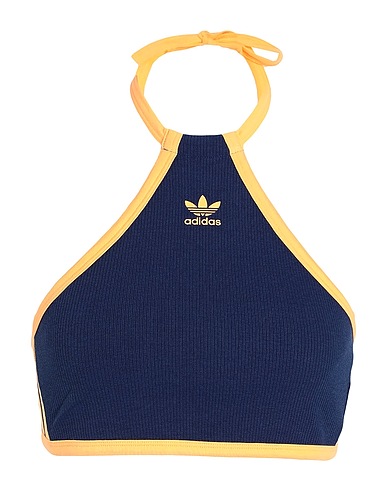 ADIDAS ORIGINALS Top RIB NECK TOP Blu 47% Viscosa, 43% Cotone, 10% Elastan