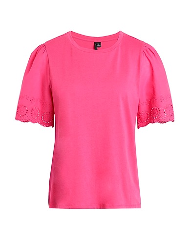 VERO MODA Ｔシャツ フューシャ オーガニックコットン 100%