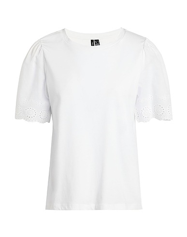 VERO MODA T-shirt White 100% Organic cotton