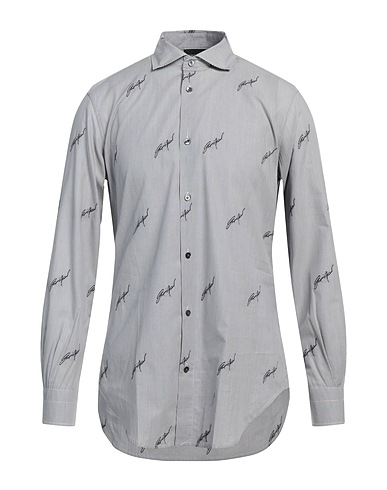 EMPORIO ARMANI Patterned shirt Grey 100% Cotton