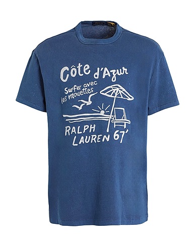 POLO RALPH LAUREN T-shirt Blu 100% Cotone