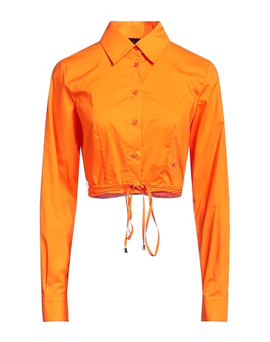 PINKO Solid colour shirts & blouses Orange 100% Cotton