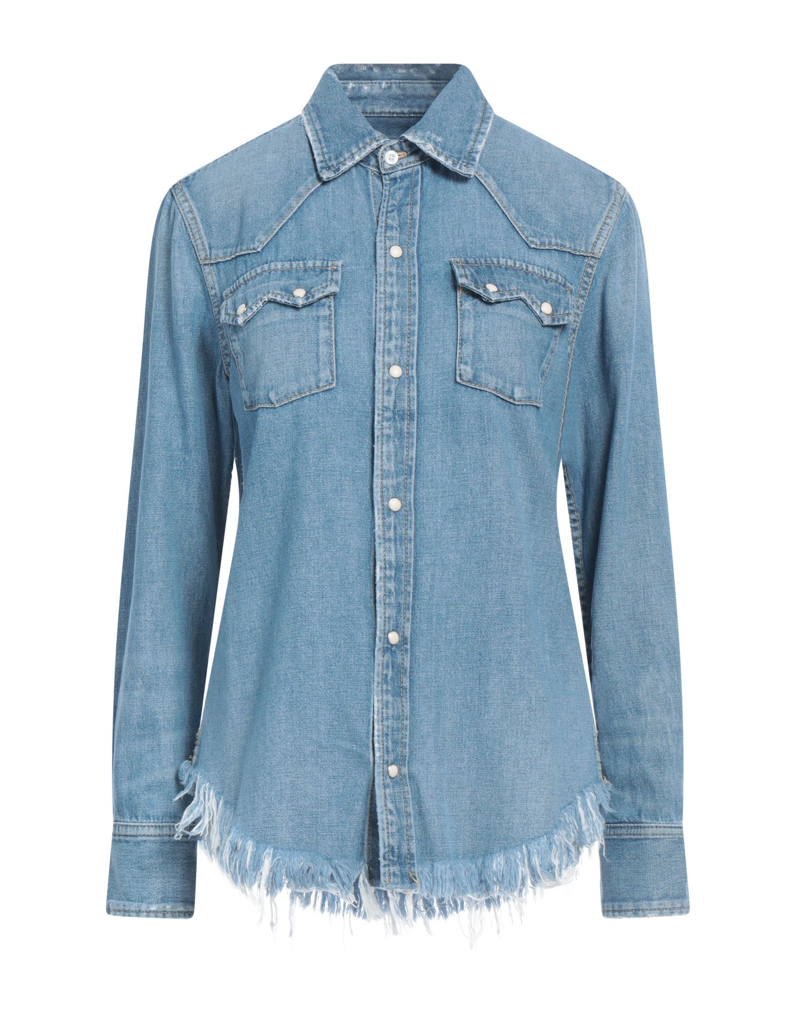 ISABELLE BLANCHE Paris 売れ筋商品|||イザベル ブランシュ パリ シャツ トップス レディース Denim shirts Blue ISABELLE BLANCHE Paris | Blue Women's Denim Shirt | YOOX
