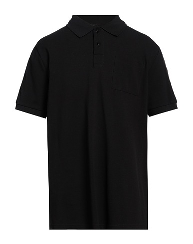 VERSACE JEANS COUTURE Polo shirt Black 100% Cotton, Elastane