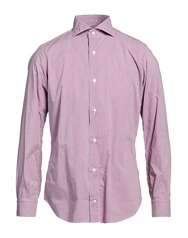 SANNINO Napoli Camicia a quadri Rosso 100% Cotone