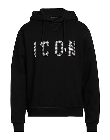 DSQUARED2 Hooded track jacket  Black 100% Cotton