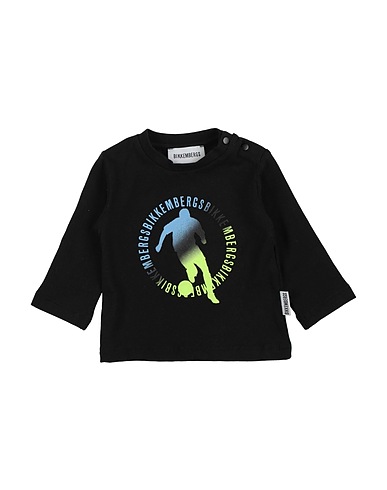 BIKKEMBERGS T-shirt Black 95% Cotton, 5% Elastane