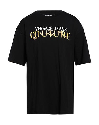 VERSACE JEANS COUTURE T-shirt Black 100% Cotton