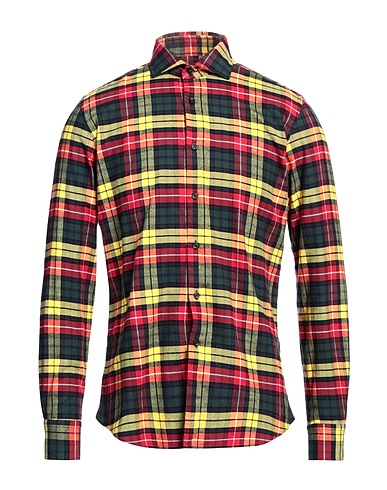 XACUS Checked shirt Yellow 100% Cotton