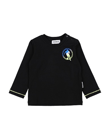 BIKKEMBERGS T-Shirt Schwarz 95% Baumwolle, 5% Elastan