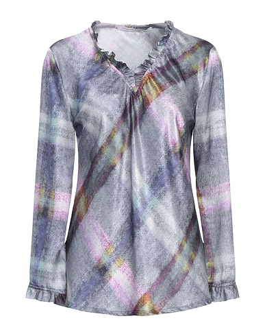 MAISON LAVINIATURRA Silk top Pastel blue 100% Silk