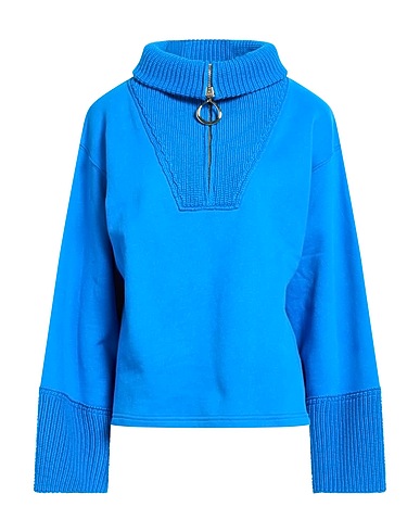 DONDUP Sweatshirt Bright blue 100% Cotton, Wool, Acrylic
