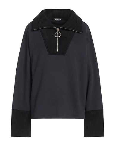 DONDUP Sweatshirt Black 100% Cotton, Wool, Acrylic