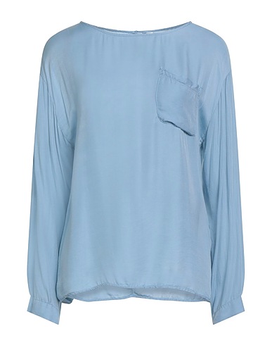 SOUVENIR Top Himmelblau 75% Viskose, 25% Seide