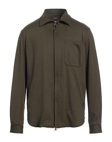 DANIELE ALESSANDRINI Chemise de couleur unie 77% Polyester, 18% Viscose, 5% Élasthanne