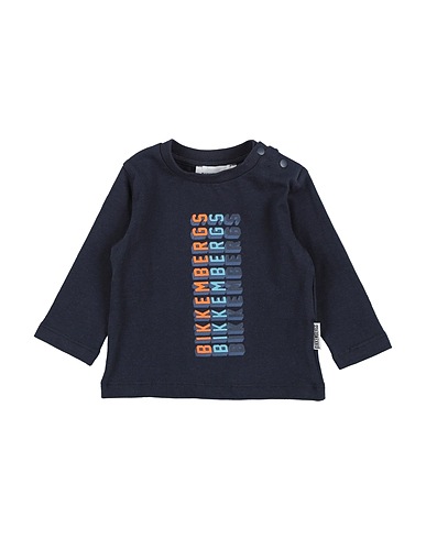 BIKKEMBERGS T-shirt Blu notte 95% Cotone, 5% Elastan